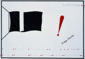 Marcel Broodthaers, Le Drapeau noir – Tirage illimité, 1968-1969. © Estate Marcel Broodthaers/SABAM Belgium 2016